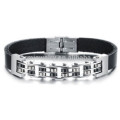 2015 neue Männer Lederarmband empfohlen europäischen Stil Männer dominierende Persönlichkeit Edelstahl Armband Geschenk PH839